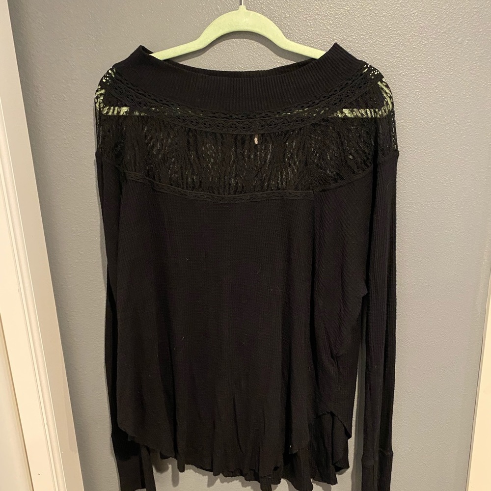 Free a people lace detailed top